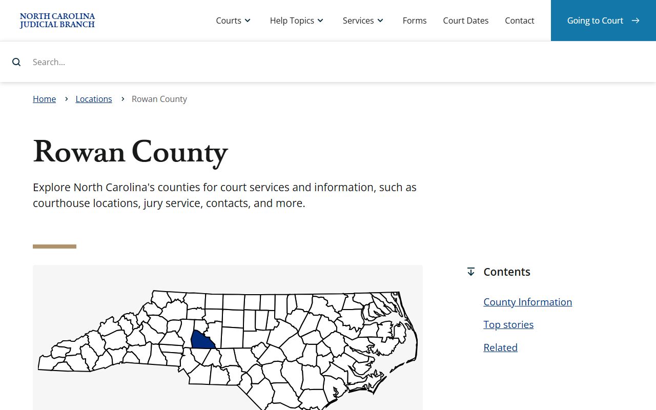 Rowan County court records after jail arrest Judicial Branch page